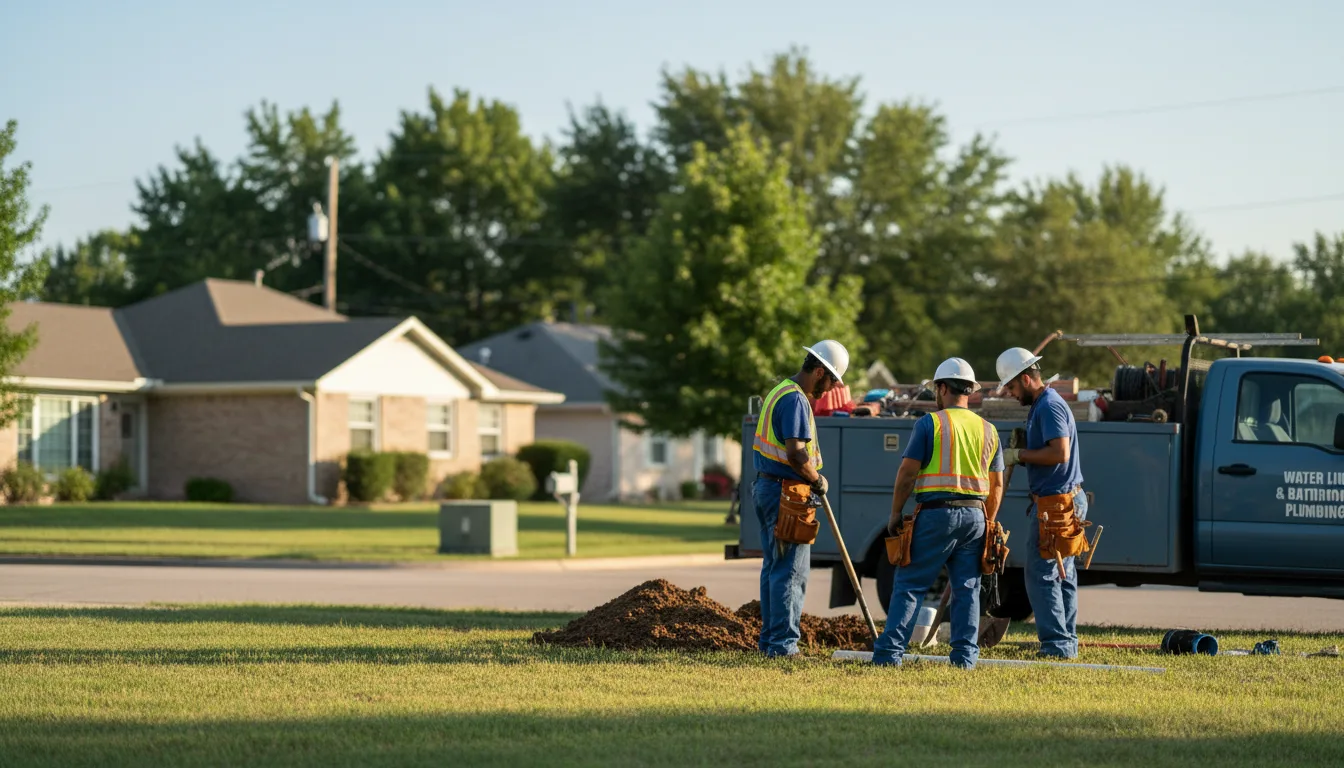 Residential water line and bathroom plumbing service in Blossburg, PA